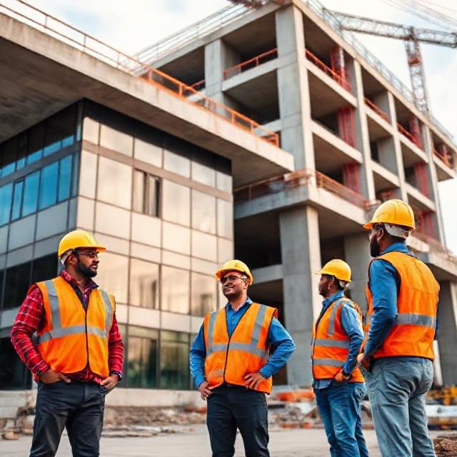 Chantier moderne BTP